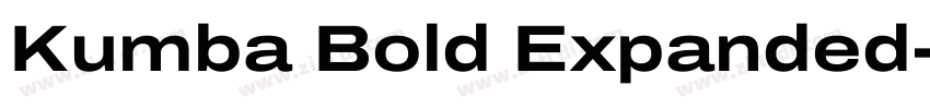 Kumba Bold Expanded字体转换